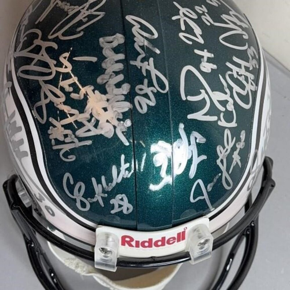 Philadelphia Eagles Signed Full Size Authentic Riddell NFL Football Helmet 2002 - Picture 10 of 12